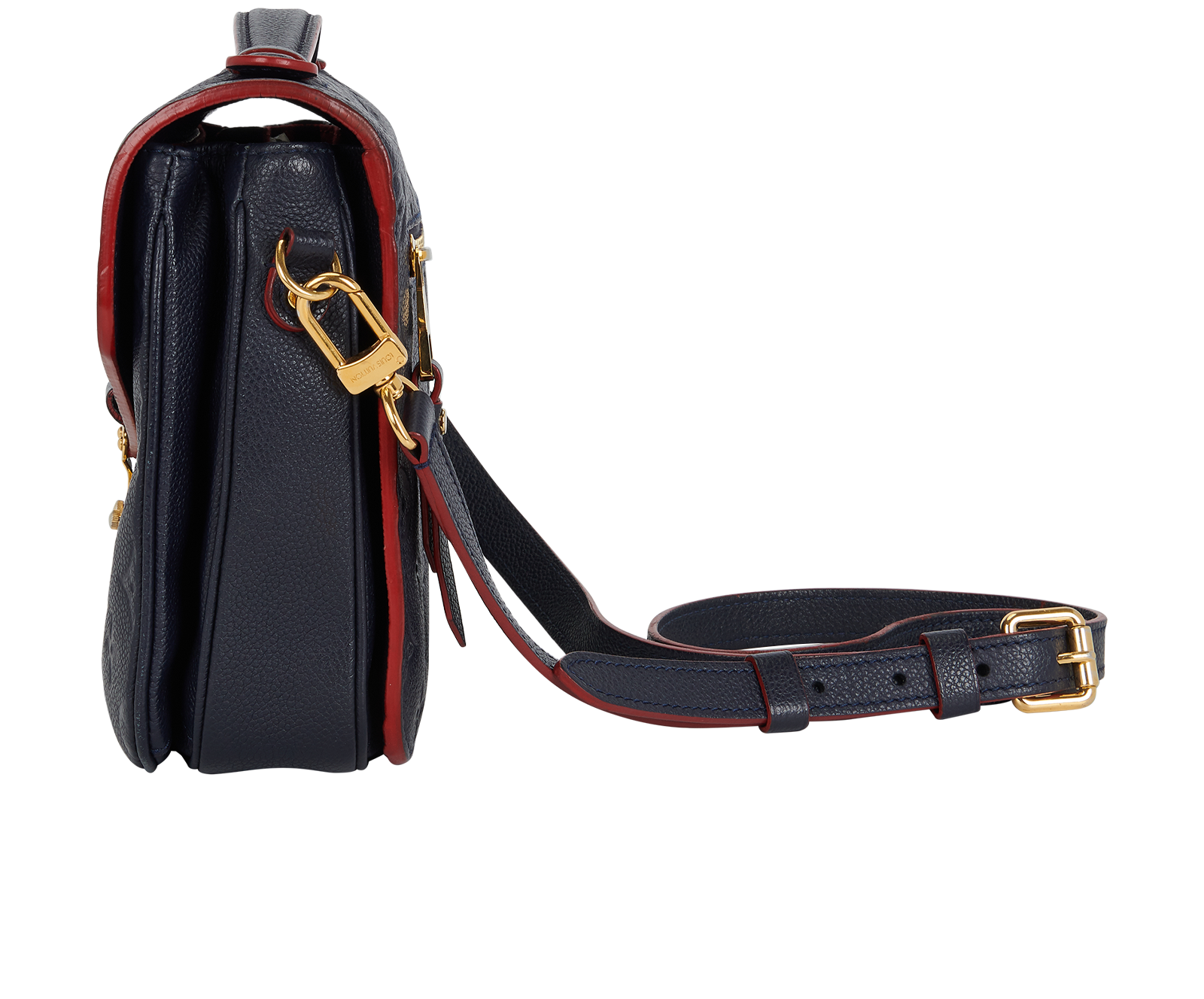 Pochette Metis, &pound;1,400, Handbags, Navy/Red, Leather, Bottom view